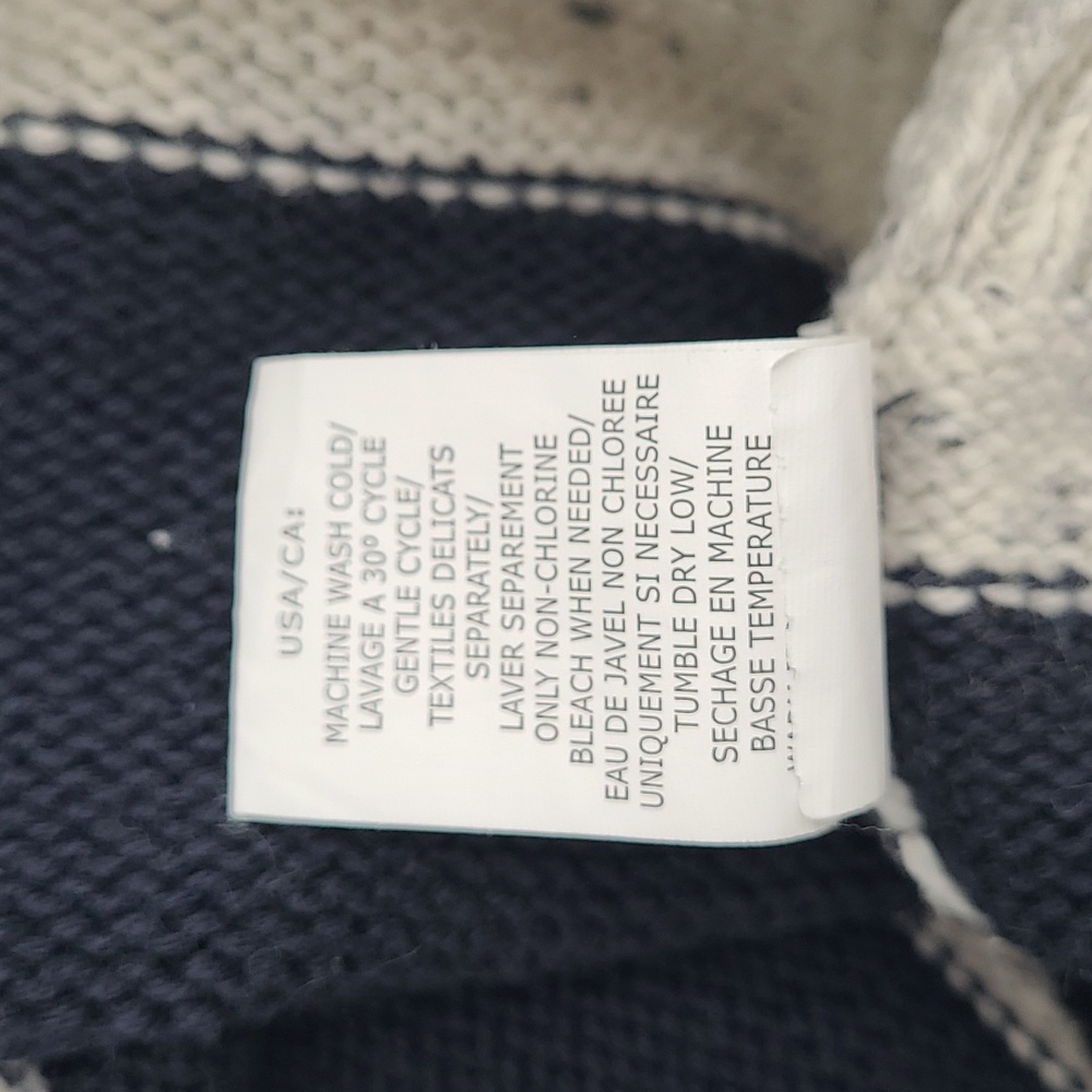 Chaps Nautical Striped Button Collar Sweater Men'… - image 4